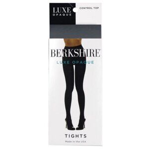 #1421 Women S Berkshire Luxe Opaque Tights with Control Top Dark Grey